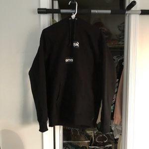 Supreme CDG split box logo hoodie